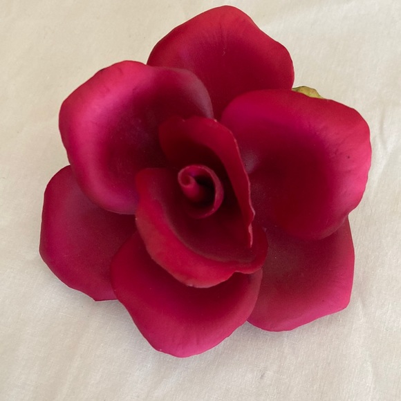 Vintage Napoleon authentic Capidimonte Italy porcelain rose - Picture 2 of 7